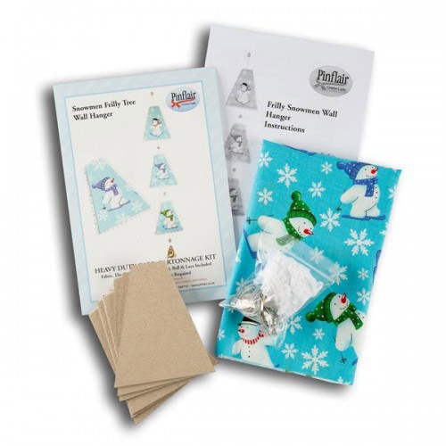 106SP23 Pinflair Frilly Snowman Wall Hanger